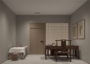 湖州中醫(yī)推拿館裝修設計案例效果圖