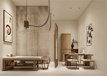 現(xiàn)代簡約中醫(yī)診所裝修設(shè)計案例效果圖